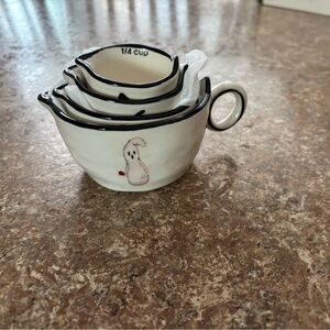 VHTF Kathy Diep Decor Snob Halloween Ceramic Measuring Cups Highly Collectible